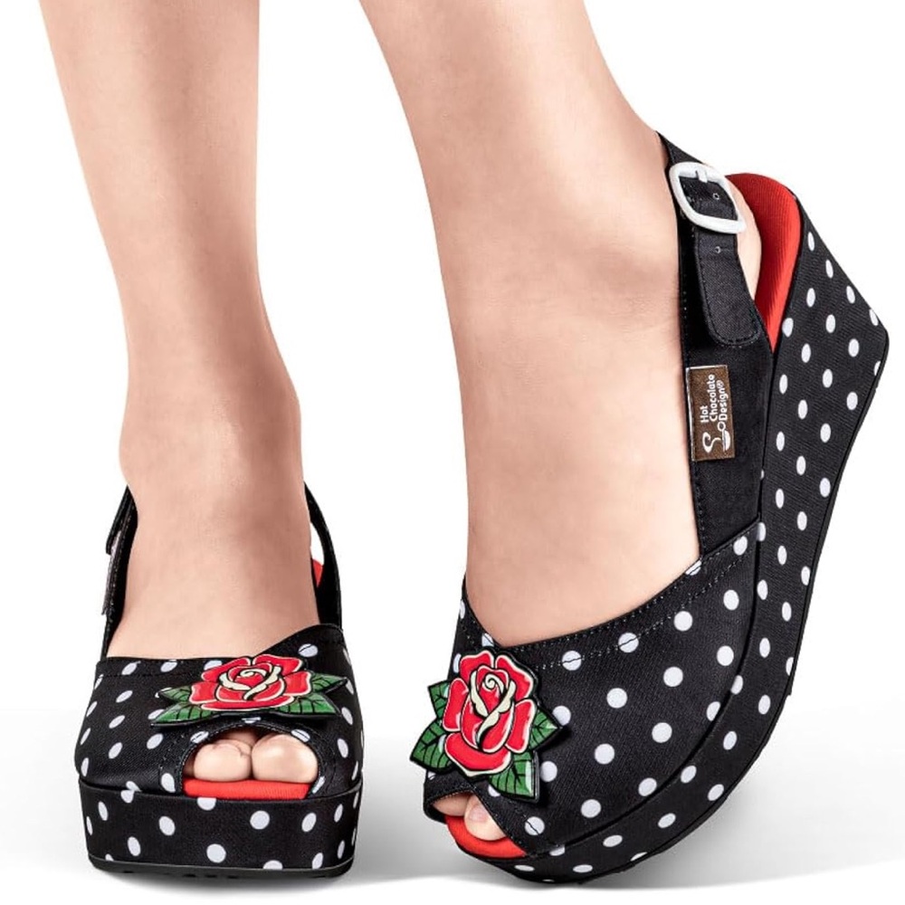 Hot Chocolate Design Chocolaticas® Rockabilly Women's Sandal, Size 9, NIB